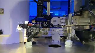 White water bottle cap inspection machine with AI visual inspection system