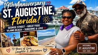 19th Anniversary Getaway in St. Augustine Florida| Food Beach & Boat Ride 🐬🐬🐬@Floridawatertours 