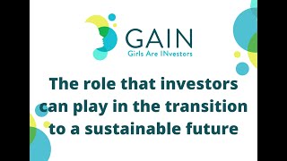 The role investors can play in the transition to a sustainable future