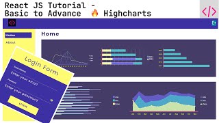 React JS Tutorial - Basic to Advance🔥Admin Dashboard || HighCharts Implementation Using TypeScript