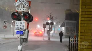 02-04-2021 Detroit, MI - Intense Whiteout Conditions From Heavy Snow - Rapid Accumulation