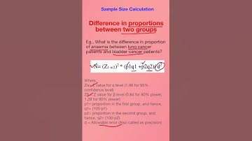 How to calculate/determine the Sample size for difference in proportion/percentage between 2 groups?