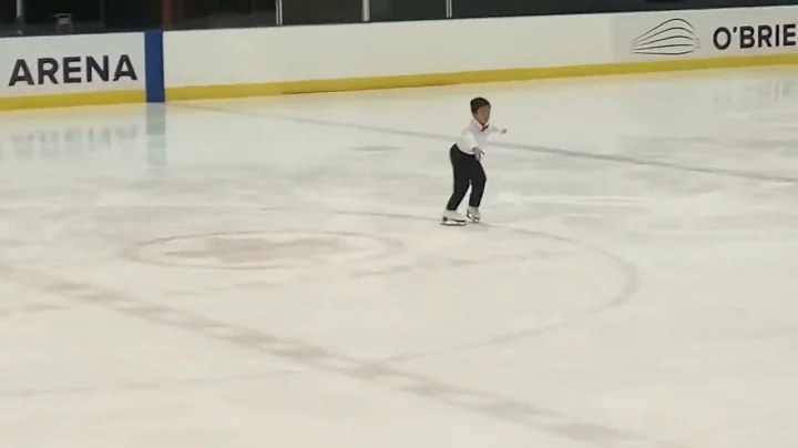 8 Year old ice skating in 2016 Southern Cross Cham...