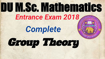 Du Entrance Exam M.A./M.sc.(Mathematics)2018||Complete Group Theory||Normal Subgroup|Symmetric Group