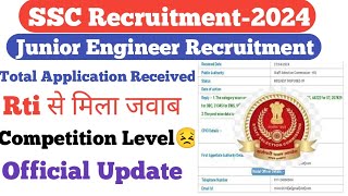 SSC JE-2024||Total Application Received||RTI से मिला जवाब||SSC JE Official Rti Reply