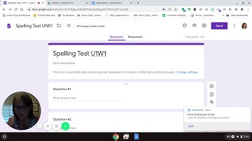 Spelling Test U1W1   Google Forms