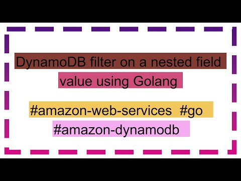 DynamoDB filter on a nested field value using Golang