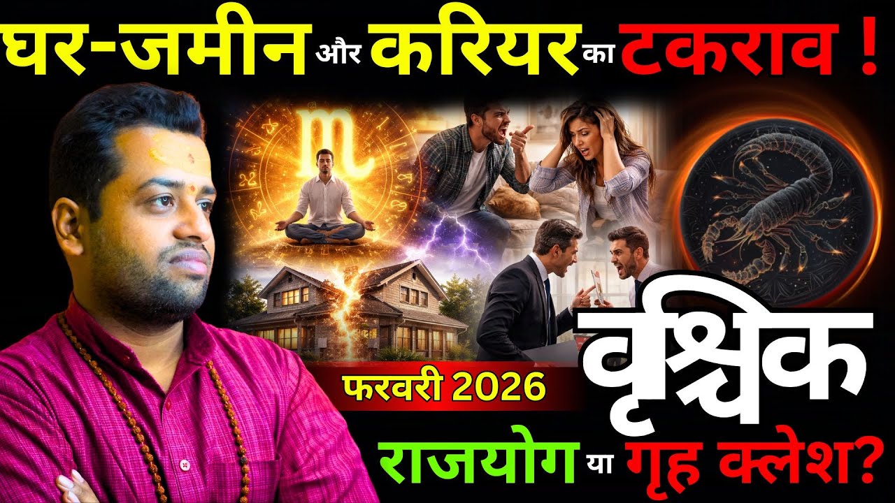 फरवरी 2026 वृश्चिक राशि: राजयोग या गृह क्लेश? Vrishchik Rashi February 2026 Masik Rashifal