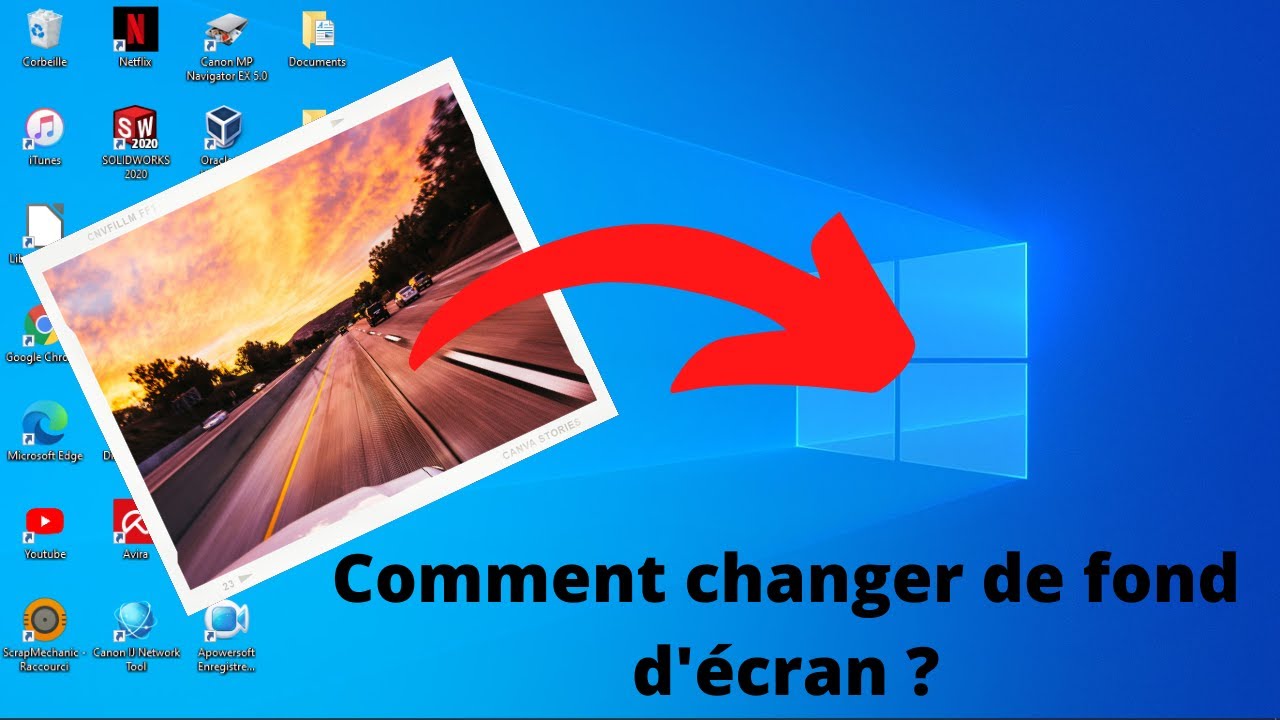 Comment changer le fond d'écran sur son ordinateur ? (Windows 10) - YouTube