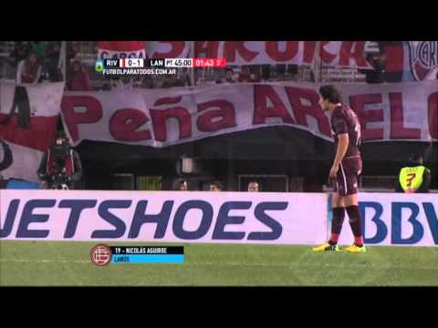 Gol de Aguirre. River 0 - Lanús 1. Fecha 25. Primera División 2015. FPT.