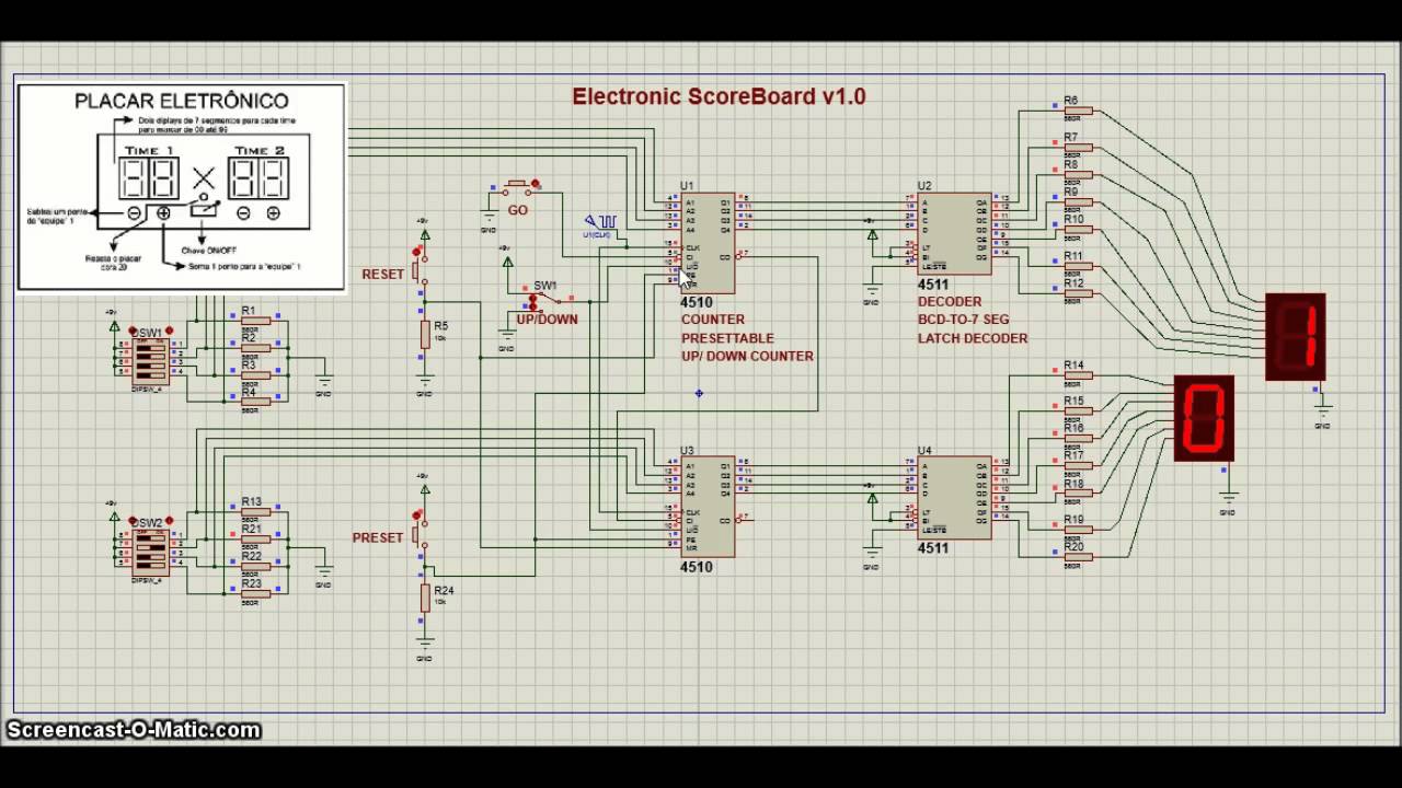 Basketball Scoreboard Circuit Diagram