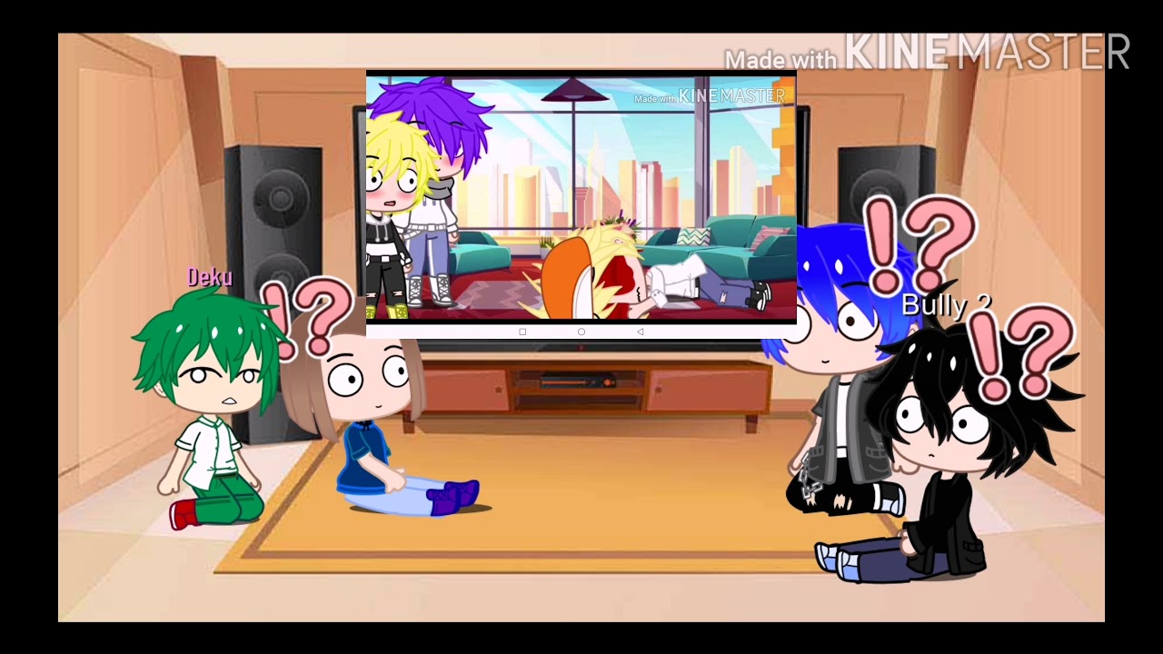 BNHA bully and deku reacts to "dont break deku's all might figure" (Totally Not A Click Bait😀)