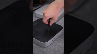 Your Mac mini can tower? Yes. Daisy chain this dock and build your data empire. 🏗️💾#MacMini #shorts