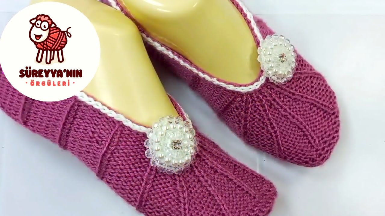 30dk'da Çok Kolay Patik🌸Menekşe Modelli İki Şiş Patik Yapımı 💯💯 İki Şiş Patik