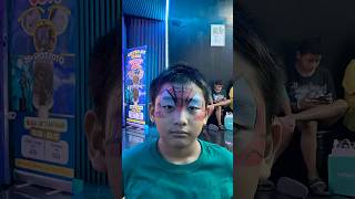 Spiderman Face Painting