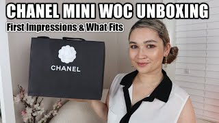 Chanel Mini WOC Unboxing/Size Comparison Chanel WOC vs Hermès Click 16, and Kelly to go/What’s Fits