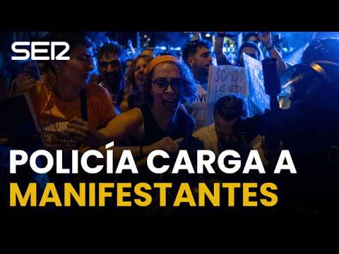 Tensión en las calles de Madrid y cargas en la protesta por el desahucio de Maricarmen