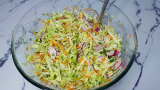 Постный салат из капусты. Салаты быстрого приготовления