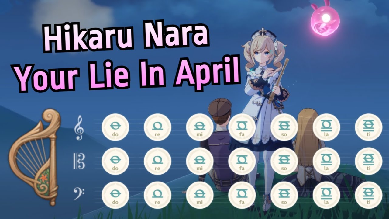 Hikaru Nara Your Lie In April OP Easy Genshin Lyre Cover (Goose House) YouTube