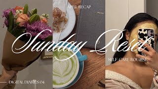 SUNDAY RESET ROUTINE 🌸 spring clean with me, nighttime skincare, productivity, + more