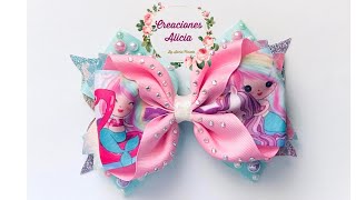 Moñito de listón de 3 pulgadas/ Moñito de sirenita/ summer ribbon hair bow