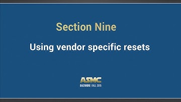DDI training Section 9 - Vendor specific resets