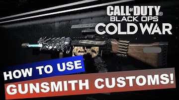 How to use Gunsmith Customs! COD Black Ops Cold War