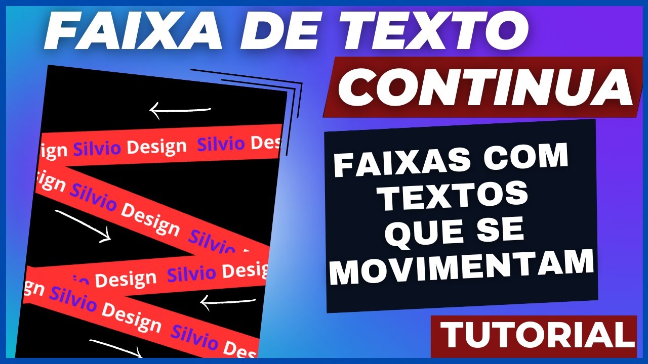 Como Criar faixa com textos que se movimentam no Canva - Faixa de texto ...