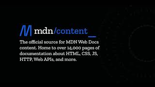 GitHub - mdn/content: The official source for MDN Web Docs content. Home to over 14,000 pages of ...