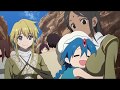 マギ サアサの巨乳にしがみつくアラジン