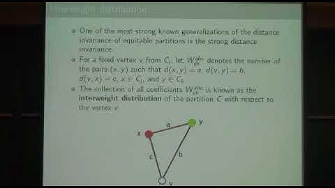 Denis Krotov / On calculation of the interweight distribution of an equitable partition