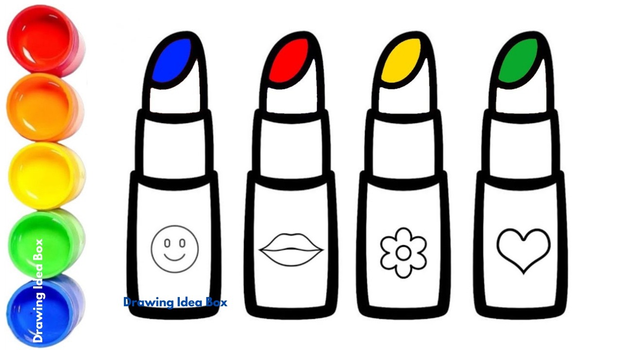 Drawing Lipstick 💄 | Fun and Easy Lipstick Art for Kids | Lipstick Drawing Ideas