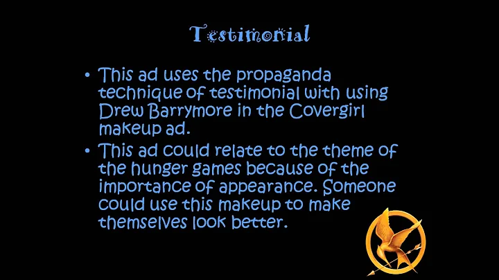 hunger games propaganda project- Mary drane