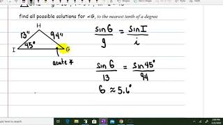 PreCalc Section 6 1C deltamath review of ambiguous case