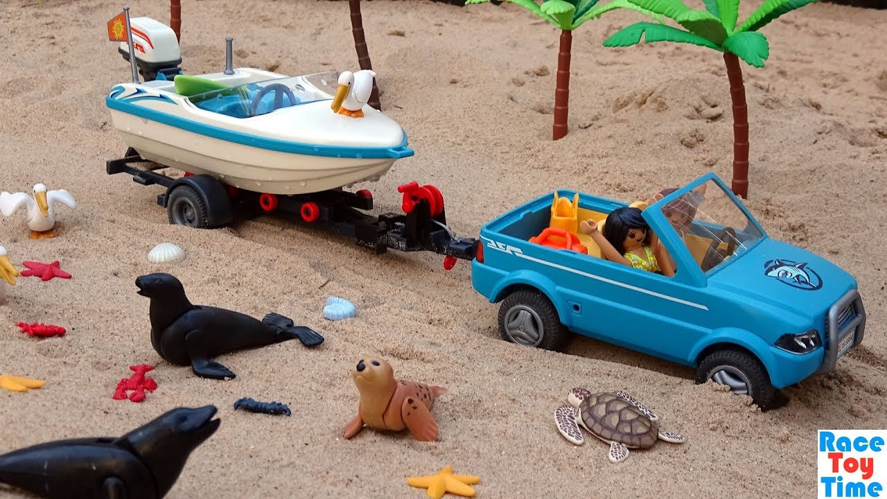 playmobil car and boat