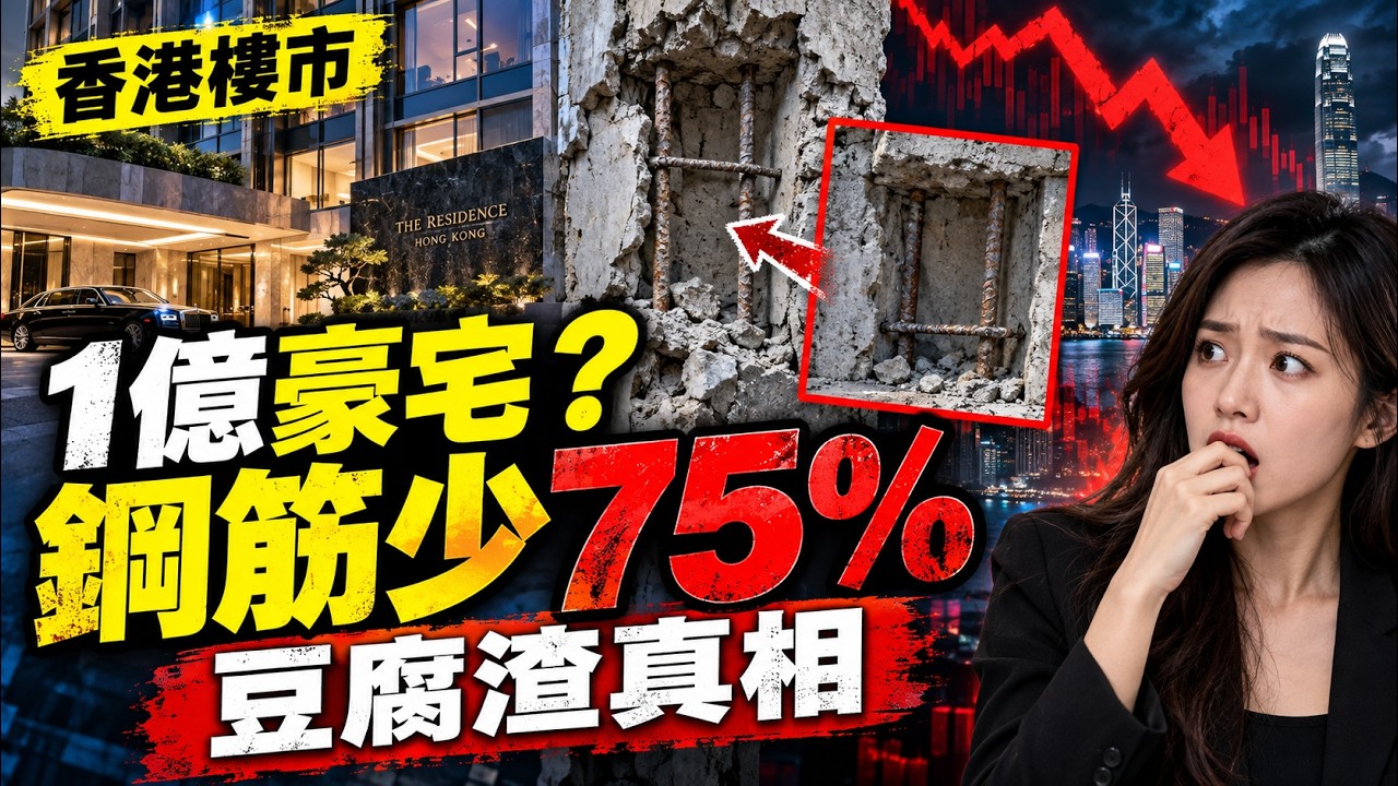 花一億買豪宅,竟發現鋼筋少了七成半?香港樓市最駭人聽聞的豆腐渣真相!