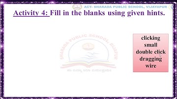 GRADE-1-COMPUTER-CH-4-Using a mouse-Curriculum-WS-1-Activity-3,4&5