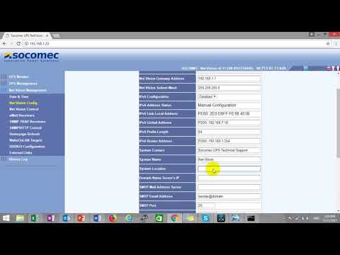 How to configure SMTP on NETYS 1.1kVA of Socomec