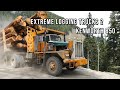 Extreme Logging Trucks 2 KW 850 And Log Sort Work