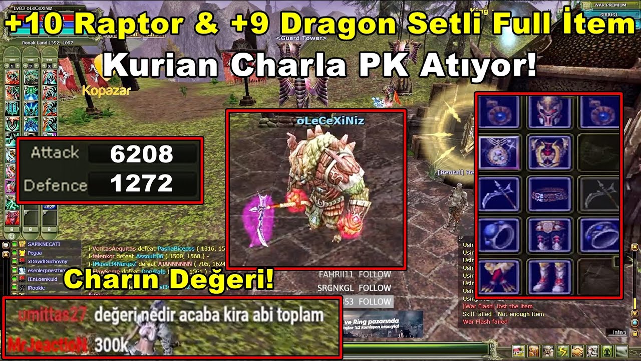ImKira | +10 Raptor & +9 Dragon Setli | Server'ın En İtemli Kurian ...