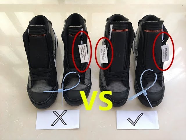 Real Vs Fake Comparison Off White X Nike Blazer Mid Grim Reaper How To Distinguish Youtube