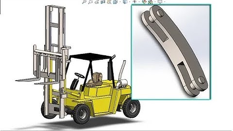 Solidworks Tutorial - Forklift Part 09:  How to Make Rear Hub Link