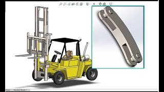 Solidworks Tutorial - Forklift Part 09:  How to Make Rear Hub Link
