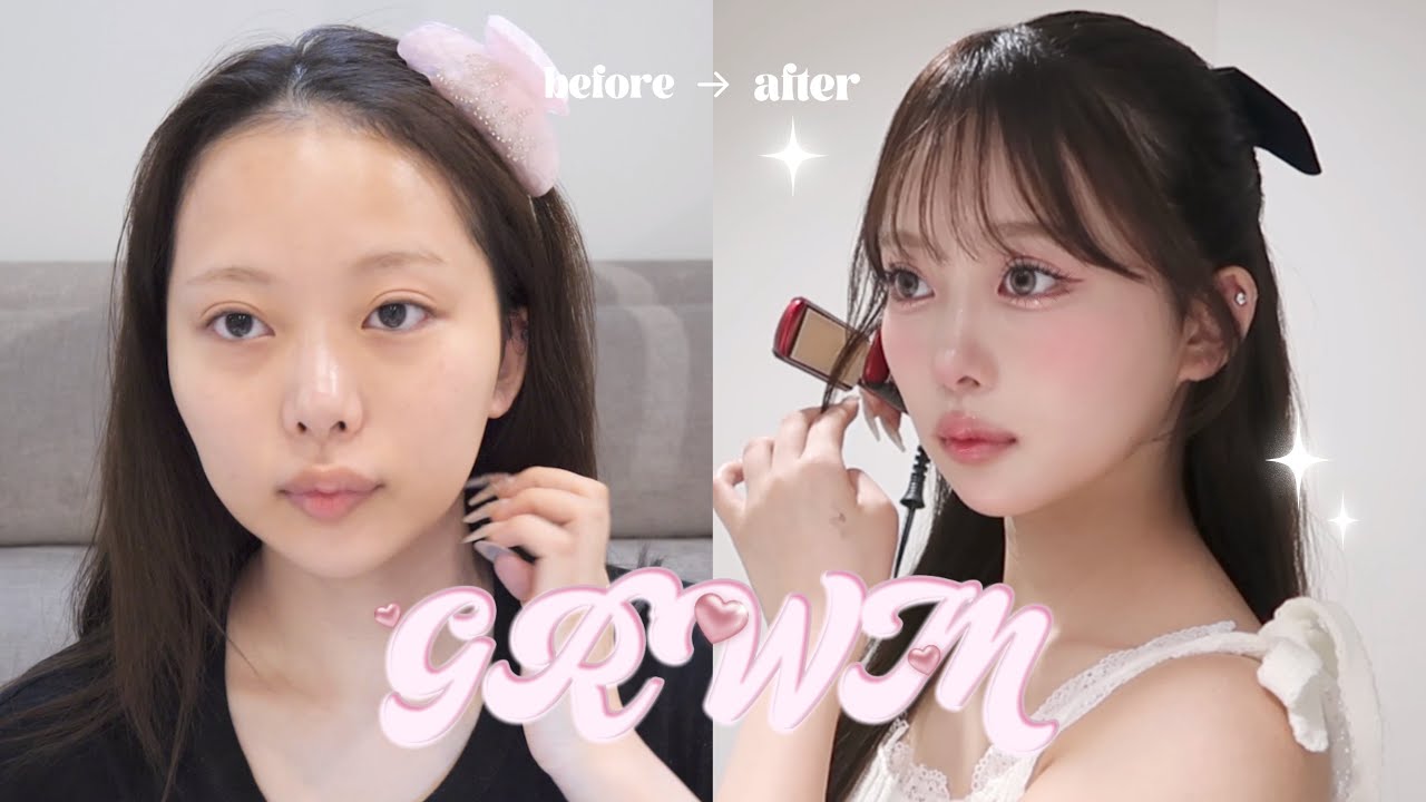 【grwm】ネイルしに行くから毎日メイクする！雑談準備動画🎀