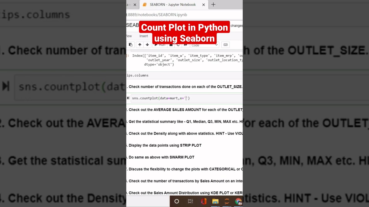 count plot in seaborn python #pythondatascience #dataanalysis #seaborn