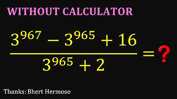 WITHOUT CALCULATOR | How to Evaluate this expression