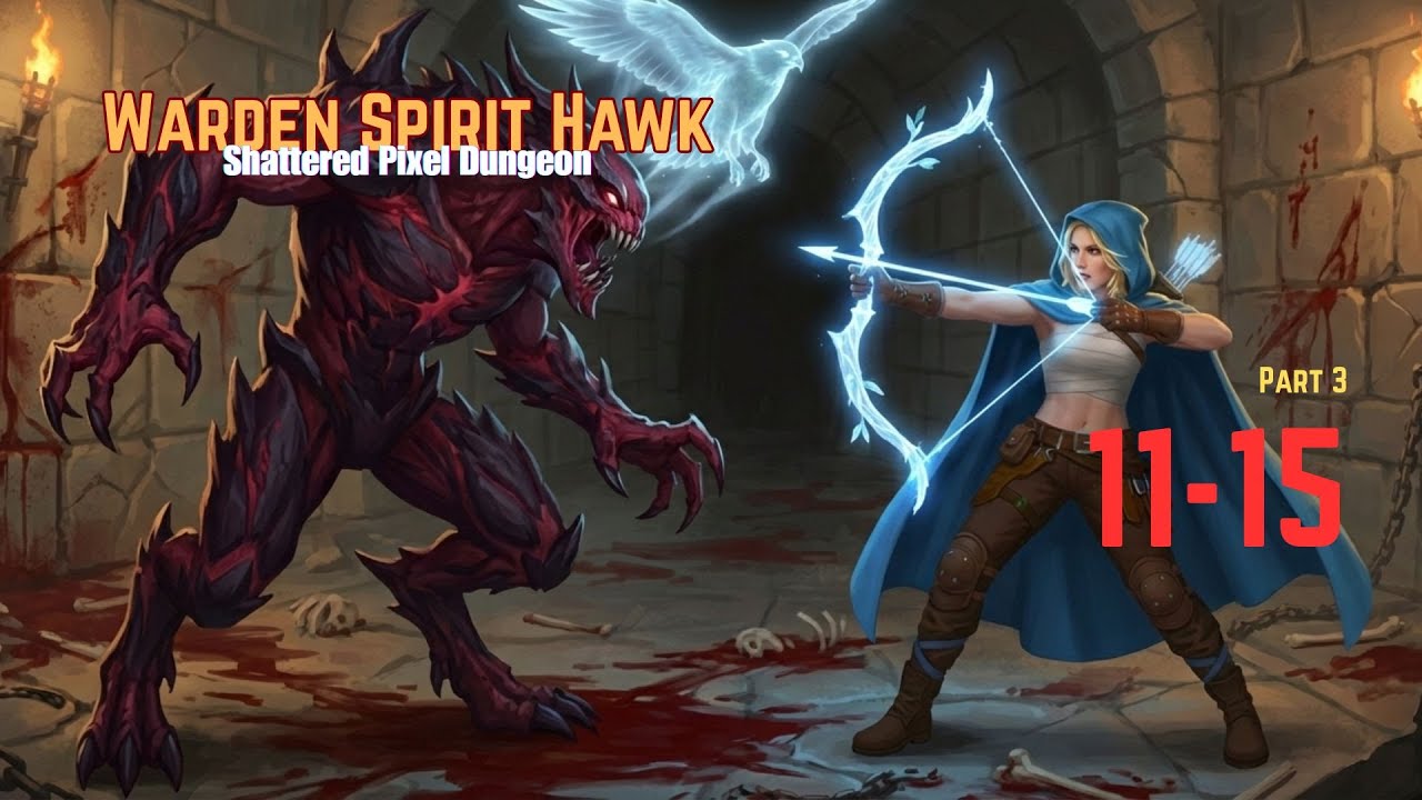 Shattered Pixel Dungeon – Warden Spirit Hawk | Floors 11-15 Run | SFX Gameplay