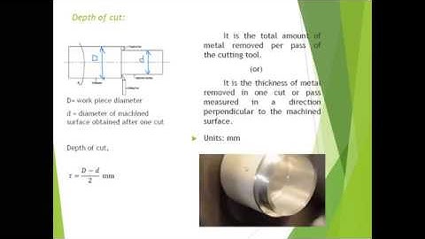 Metrology & Machine Tool : Unit 1 Lecture # 3 _ Machining Variables_G.GURUVAIAH NAIDU _ NNRESGI