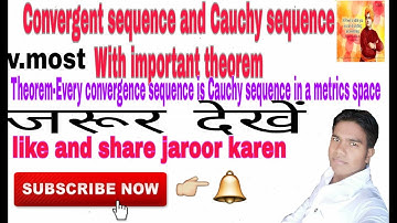 Convergence sequence|| Cauchy sequence in a metric space run by manoj Kumar