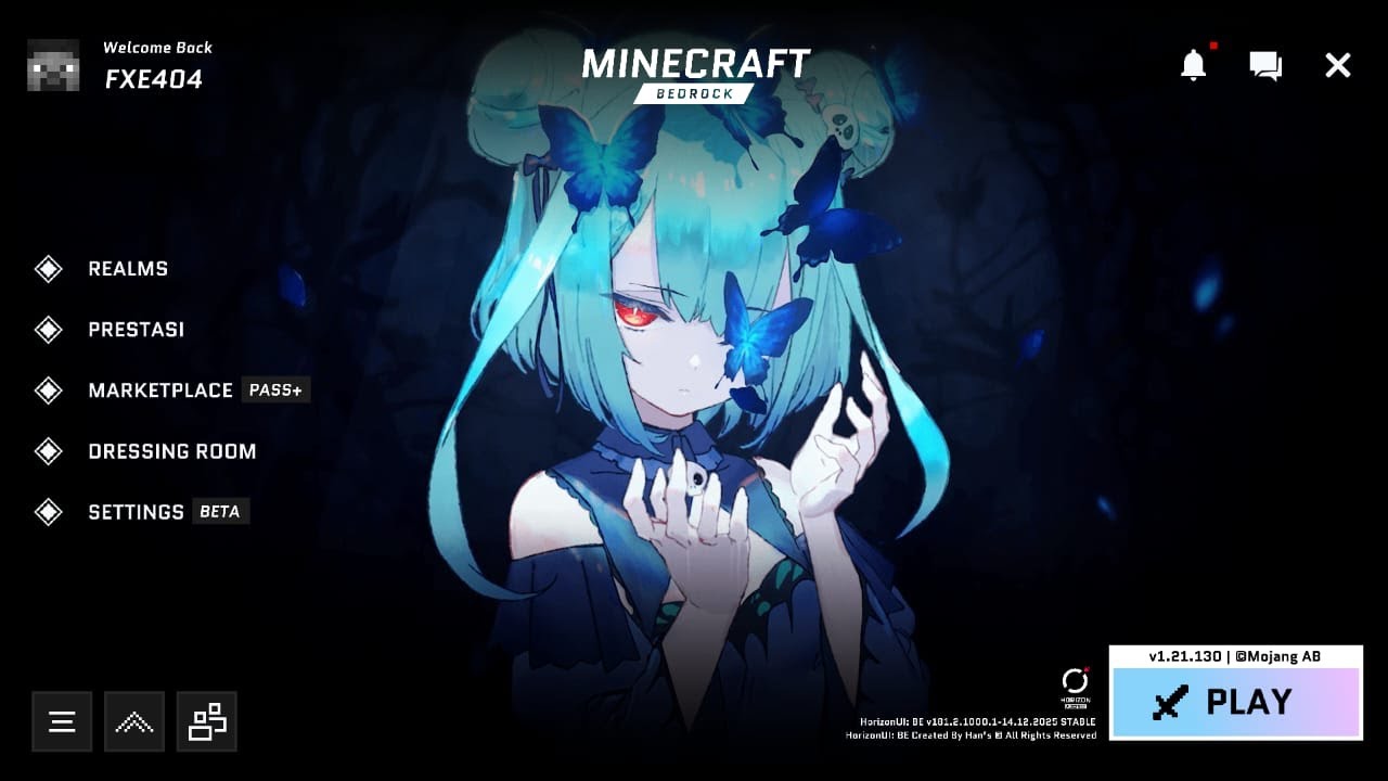 HorizonUI: BE v1.2.0 Beta | Minecraft Rushia Uruha ( VTuber hololive ...